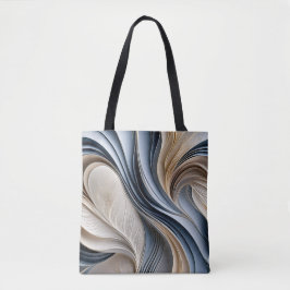 Golden Air - Zachte Blauwe en Gouden Abstracte Tote Bag