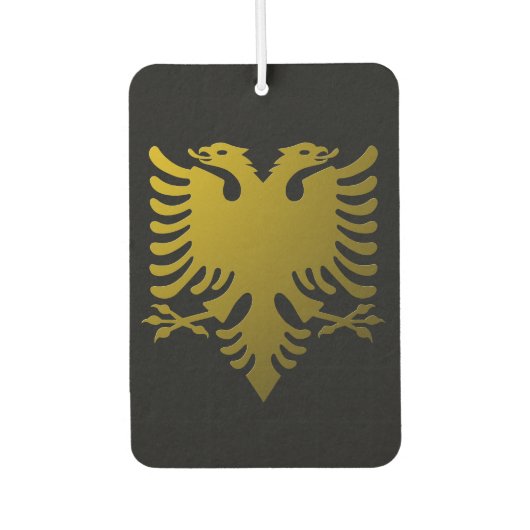 Golden Albanese wapenschild Car Magnet Luchtverfrisser (Voorkant)