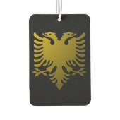 Golden Albanese wapenschild Car Magnet Luchtverfrisser (Achterkant)