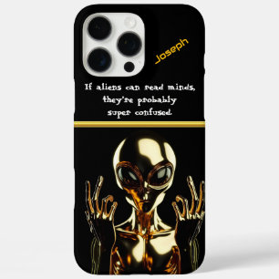 Golden Alien in Area 51 iPhone 16 Pro Max Hoesje