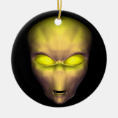 Golden Alien Keramisch Ornament (Voorkant)
