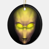 Golden Alien Keramisch Ornament (Links)