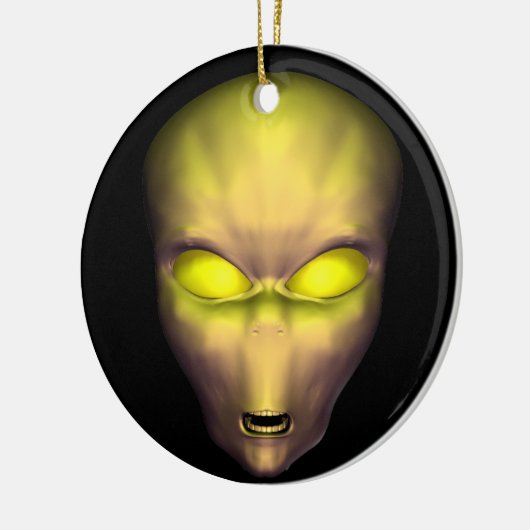 Golden Alien Keramisch Ornament (Links)