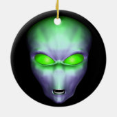 Golden Alien Keramisch Ornament (Achterkant)