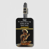 Golden Alien overweegt bestaan Bagagelabel (Voorkant (verticaal))