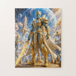 Golden Alien Warrior Puzzle Legpuzzel