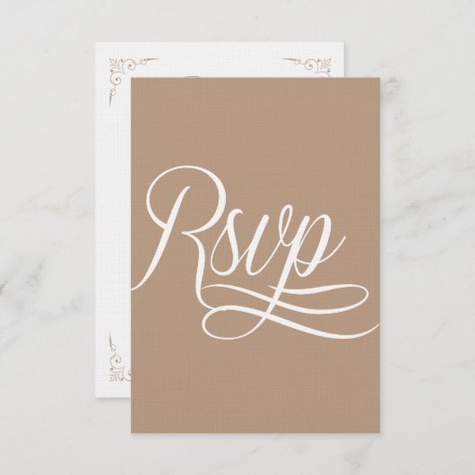 'Golden Alley' RSVP-ontwerp RSVP Kaartje (Voorkant / Achterkant)