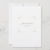 'Golden Alley' Wedding Invitation Design Kaart (Achterkant)