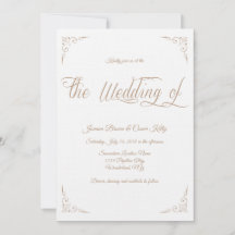 'Golden Alley' Wedding Invitation Design
