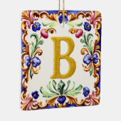 Golden Alphabet – Letter B Keramisch Ornament (Rechts)