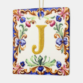 Golden Alphabet – Letter J Ceramic Ornament (Links)