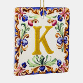 Golden Alphabet – Letter K Keramisch Ornament (Rechts)