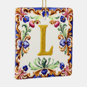 Golden Alphabet – Letter L Keramisch Ornament (Rechts)