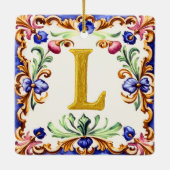 Golden Alphabet – Letter L Keramisch Ornament (Achterkant)