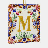 Golden Alphabet – Letter M Keramisch Ornament (Rechts)