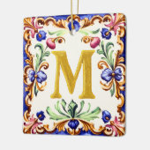 Golden Alphabet – Letter M Keramisch Ornament (Links)