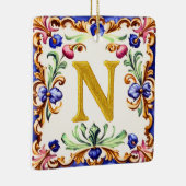 Golden Alphabet – Letter N Keramisch Ornament (Rechts)