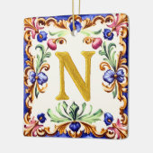 Golden Alphabet – Letter N Keramisch Ornament (Links)