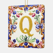 Golden Alphabet – Letter Q Keramisch Ornament (Links)