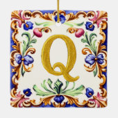 Golden Alphabet – Letter Q Keramisch Ornament (Achterkant)
