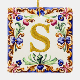 Golden Alphabet – Letter S Keramisch Ornament