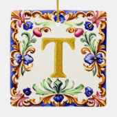 Golden Alphabet – Letter T Keramisch Ornament (Achterkant)