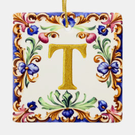 Golden Alphabet – Letter T Keramisch Ornament