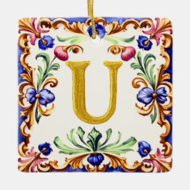Golden Alphabet – Letter U Keramisch Ornament