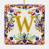Golden Alphabet – Letter W Keramisch Ornament (Achterkant)