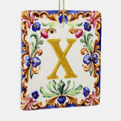 Golden Alphabet – Letter X Keramisch Ornament (Rechts)