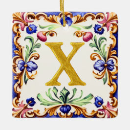 Golden Alphabet – Letter X Keramisch Ornament