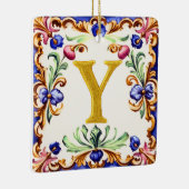 Golden Alphabet – Letter Y Keramisch Ornament (Rechts)