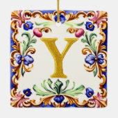 Golden Alphabet – Letter Y Keramisch Ornament (Achterkant)