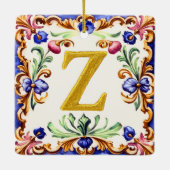 Golden Alphabet – Letter Z Keramisch Ornament (Achterkant)