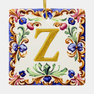 Golden Alphabet – Letter Z Keramisch Ornament