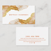 Golden Amber Abstract Visitekaartje (Voorkant / Achterkant)