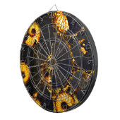 Golden Amber black Nautilus shell patroon, fossiel Dartbord (Voorkant Rechts)