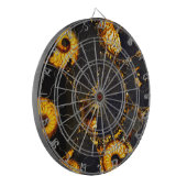 Golden Amber black Nautilus shell patroon, fossiel Dartbord (Voorkant Links)