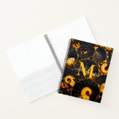 Golden Amber black Nautilus shell patroon, fossiel Notitieboek (Binnen)