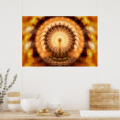 Golden Amber Divine Emanation Mandala Poster (Keuken)
