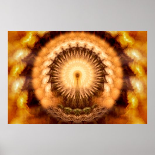 Golden Amber Divine Emanation Mandala Poster (Voorkant)
