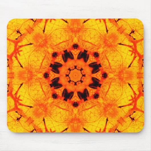 Golden Amber Mandala Art Muismat (Voorkant)