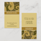 Golden Amber Paisley Trimming Visitekaartje (Voorkant / Achterkant)