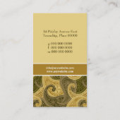 Golden Amber Paisley Trimming Visitekaartje (Achterkant)