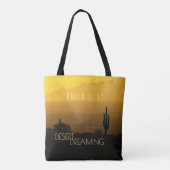 Golden Amber Sunset Cactus Arizona Dreaming Tote Bag (Achterkant)