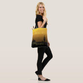 Golden Amber Sunset Cactus Arizona Dreaming Tote Bag (Op model)