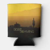 Golden Amber Sunset Cactus Desert Dreaming Arizona Blikjeskoeler (Voorkant)