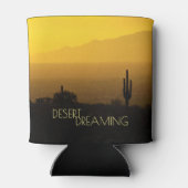 Golden Amber Sunset Cactus Desert Dreaming Arizona Blikjeskoeler (Achterkant)