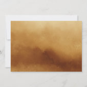 Golden Amber Waterverf Crystals Foto Afstuderen Aankondiging (Achterkant)