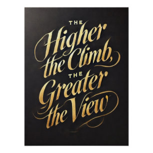 Golden Ambition - Motivatie kalligrafie kunst Perfect Poster